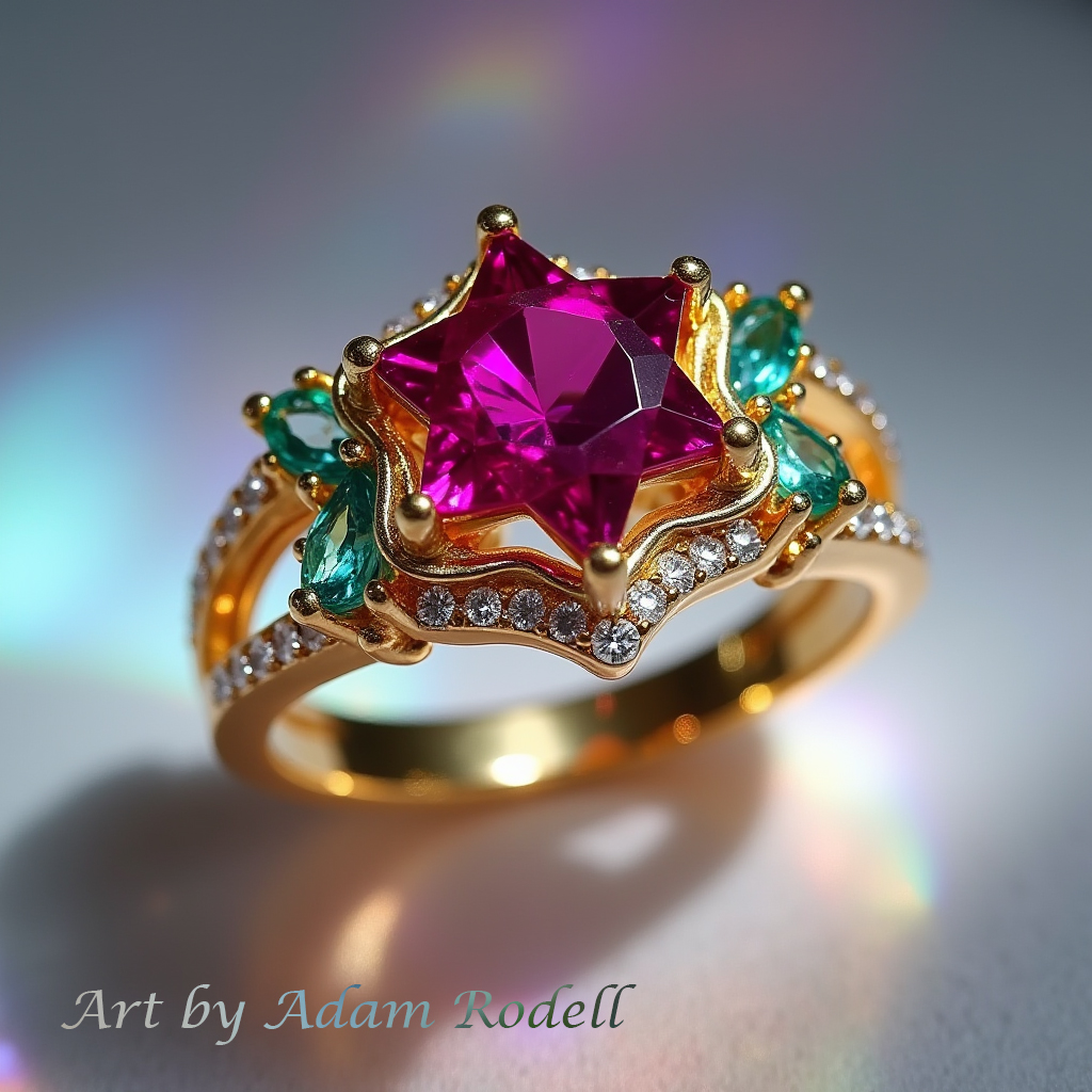 Antique style ring with Ruby