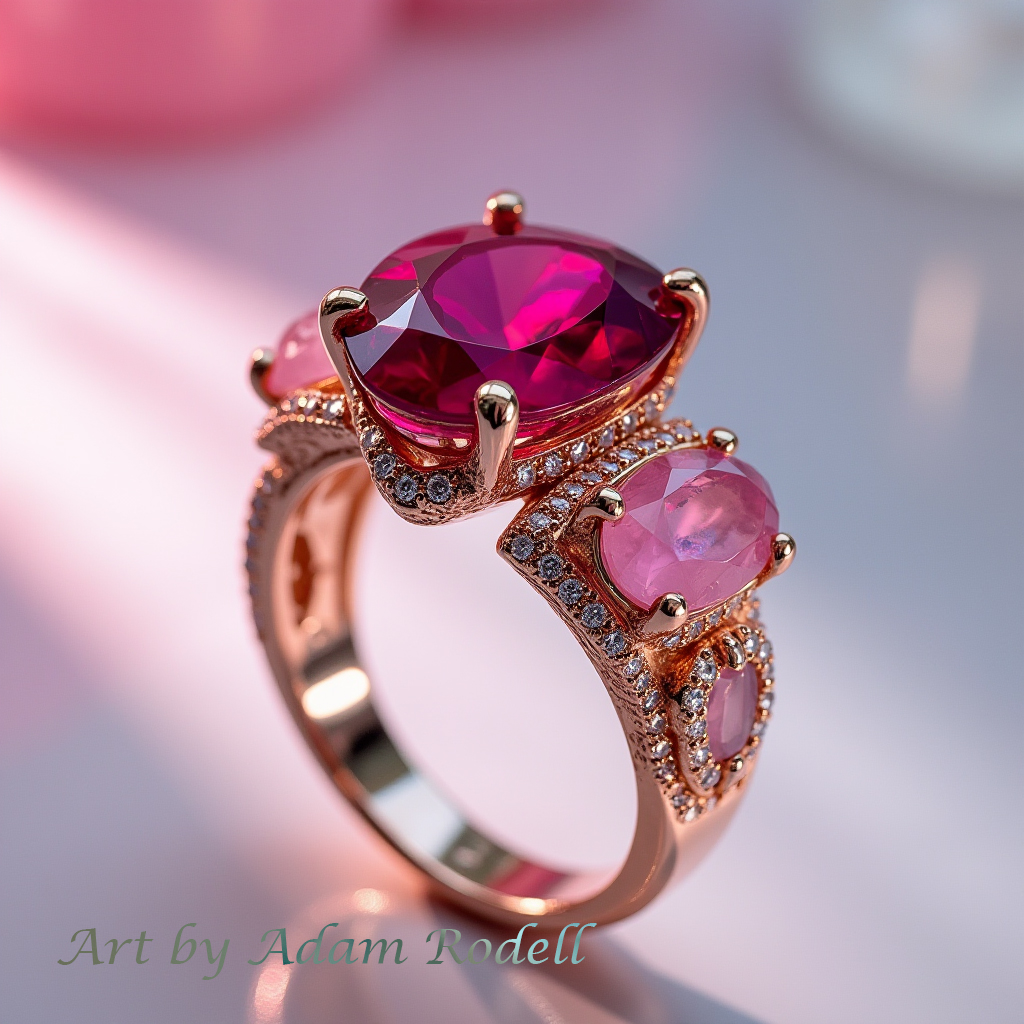 Antique style ring with Ruby