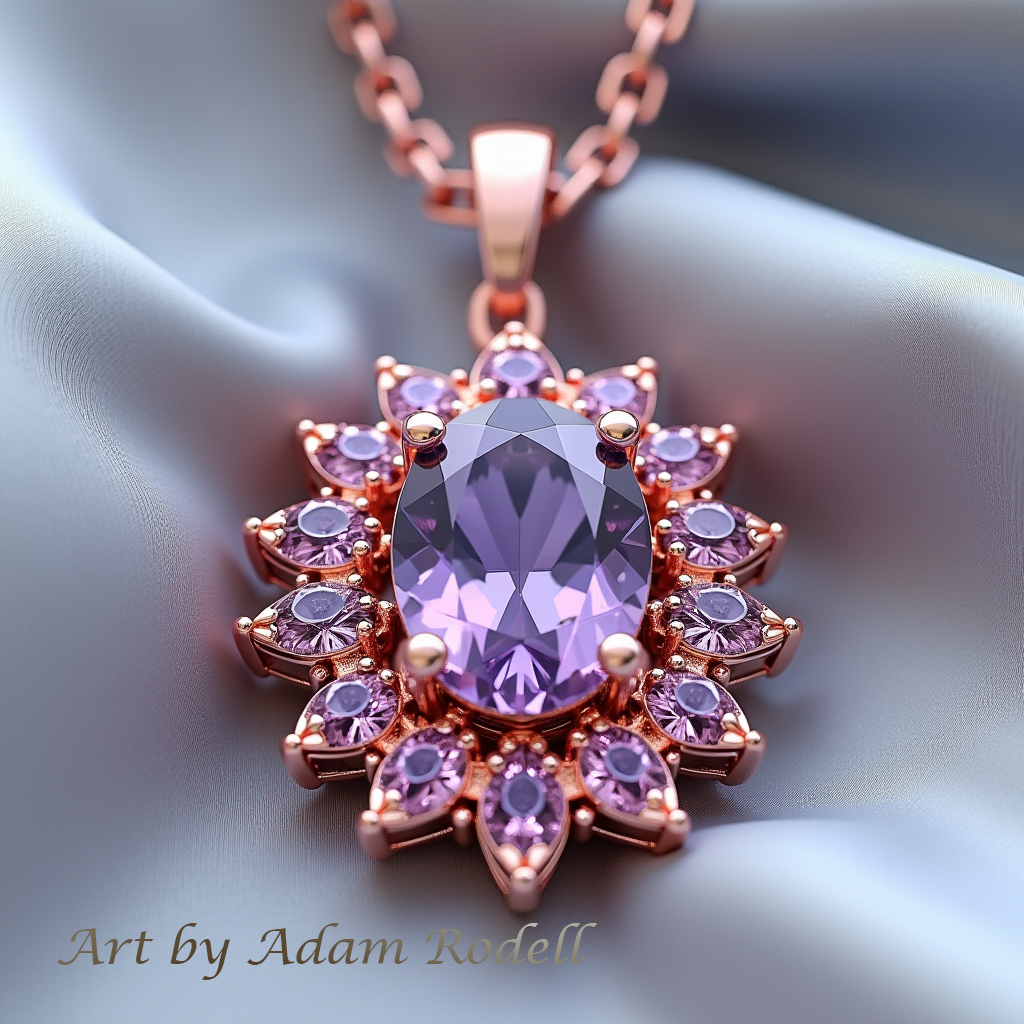 Gold Amethyst Pendant