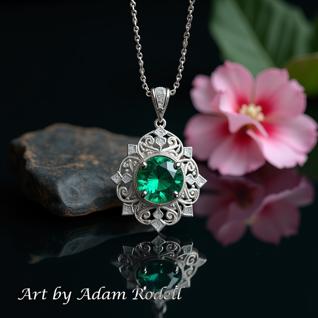 Gold Emerald Pendant