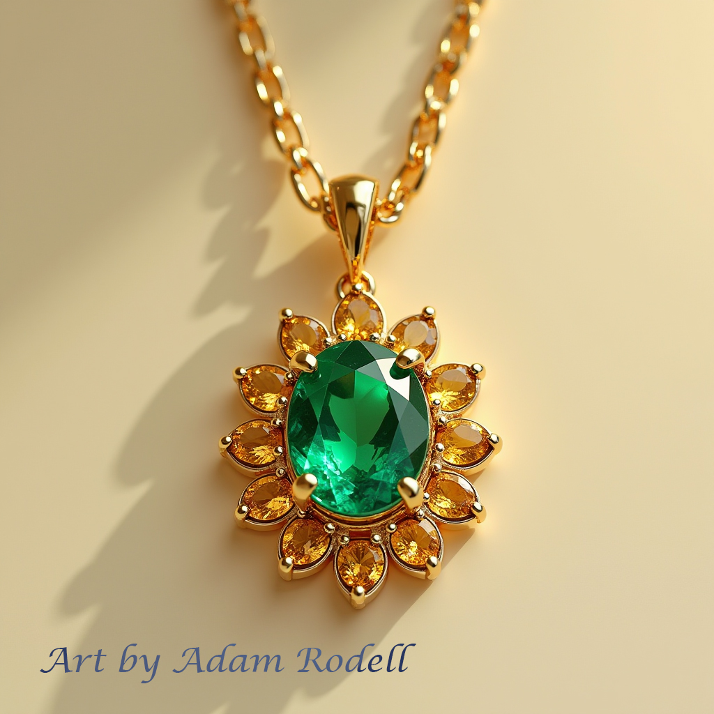 Gold Emerald Pendant