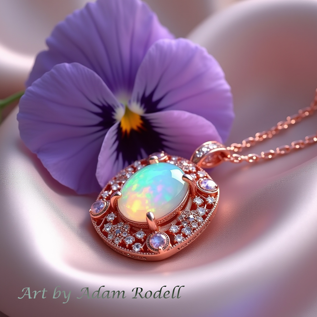 Gold Opal Pendant