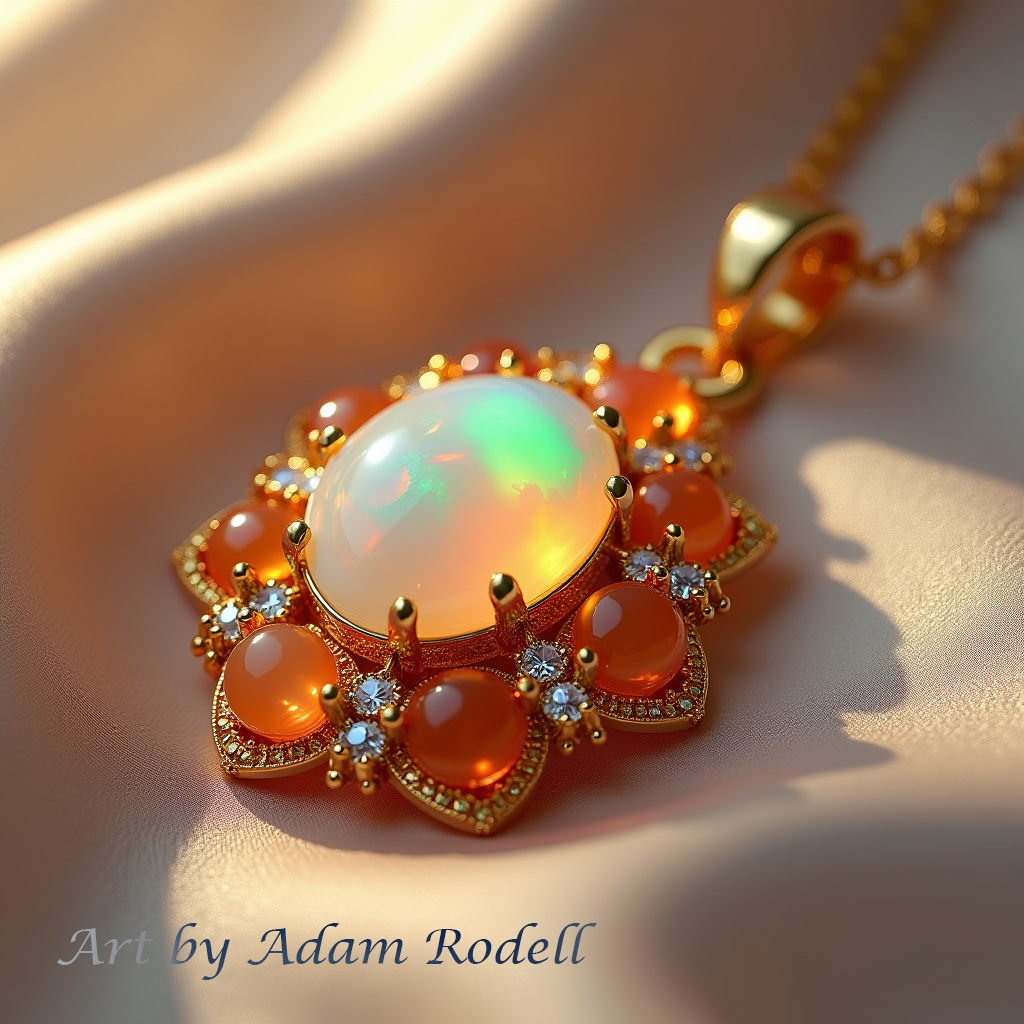 Gold Opal Pendant