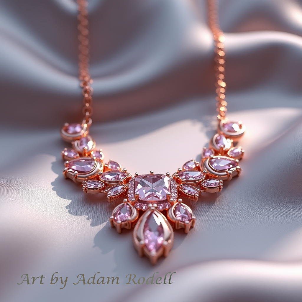 Pink Diamonds Necklace