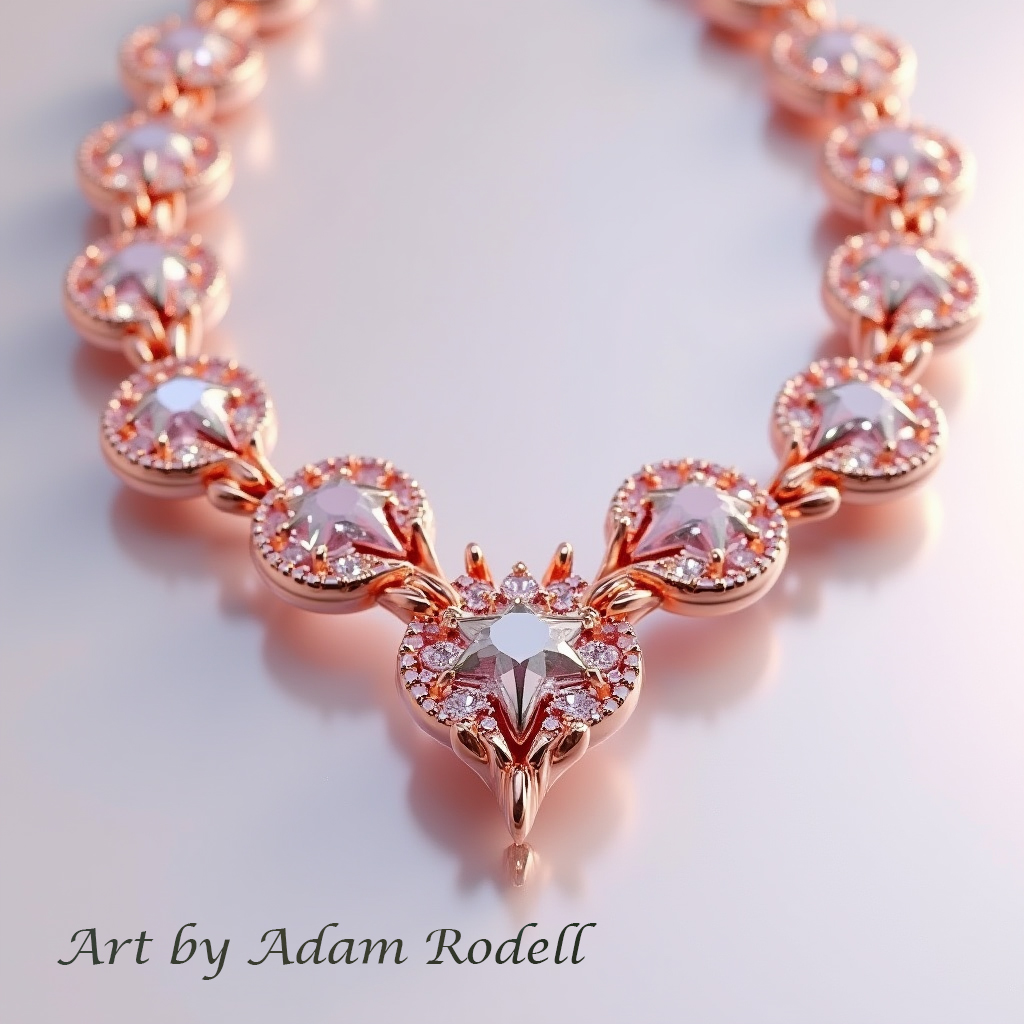 Pink Diamonds Necklace