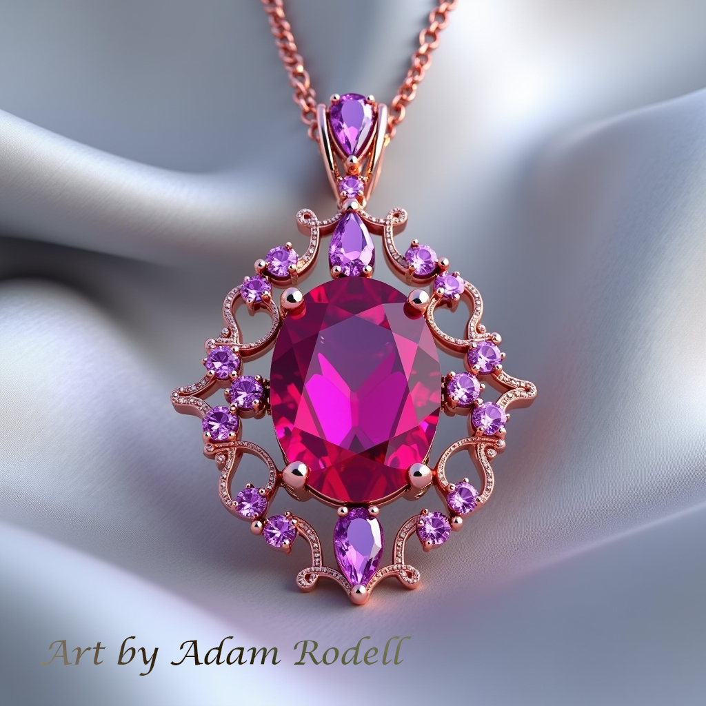 Pink Gold Ruby Pendant