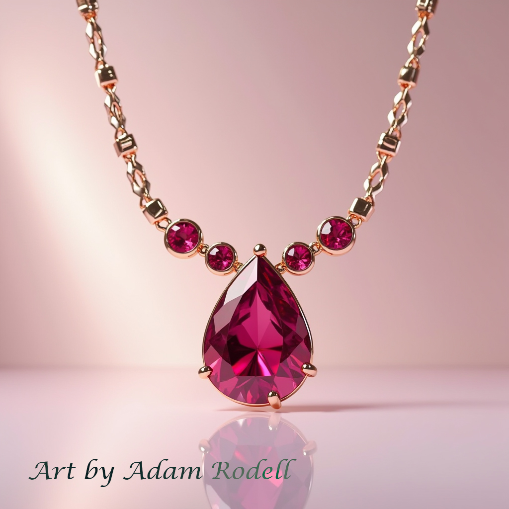 Pink Gold Ruby Pendant