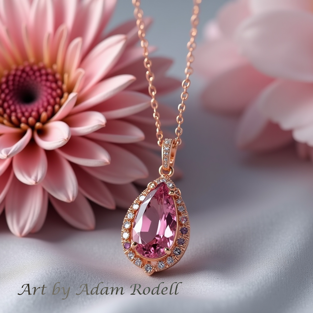 Pink Gold Ruby Pendant