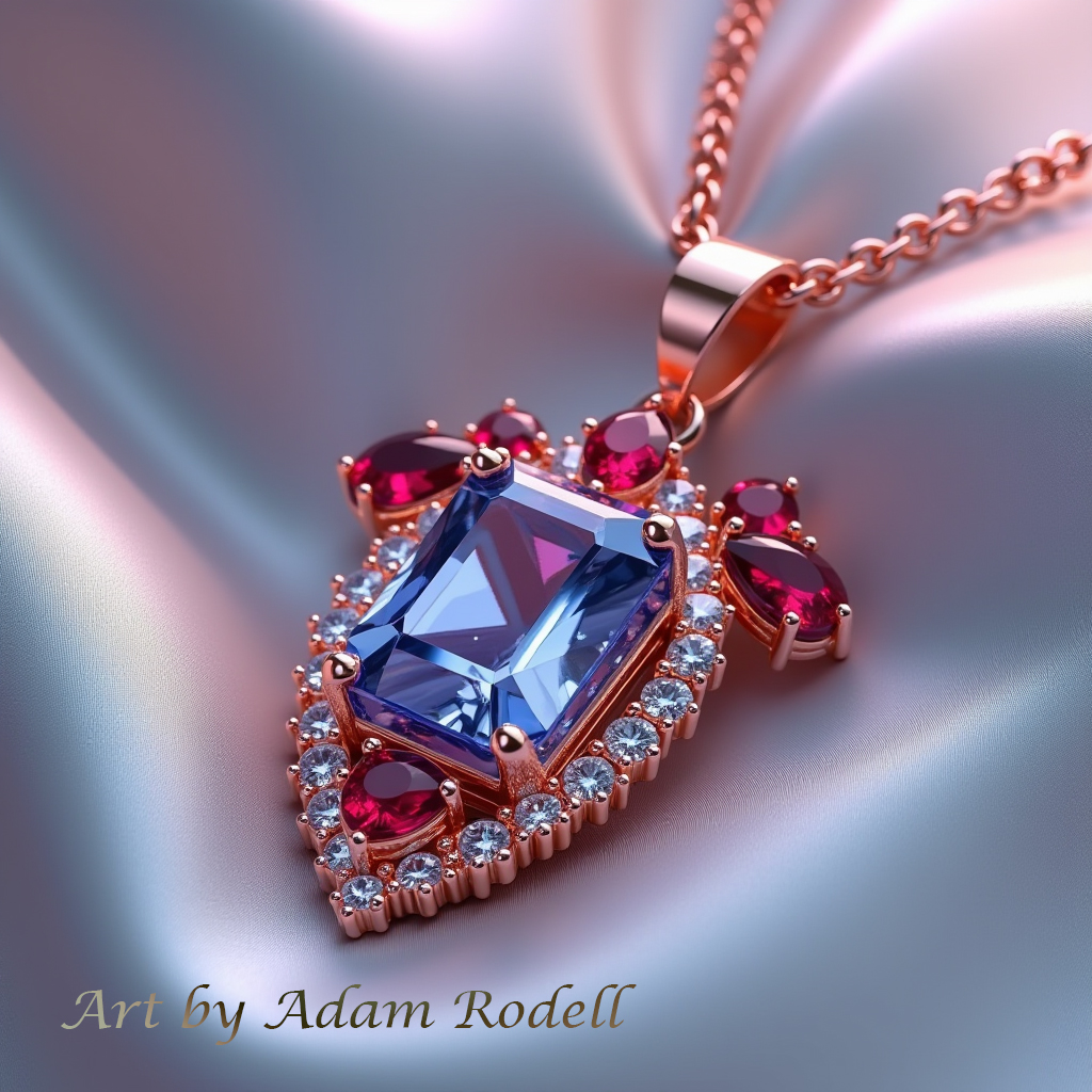 Pink Gold Sapphire Pendant