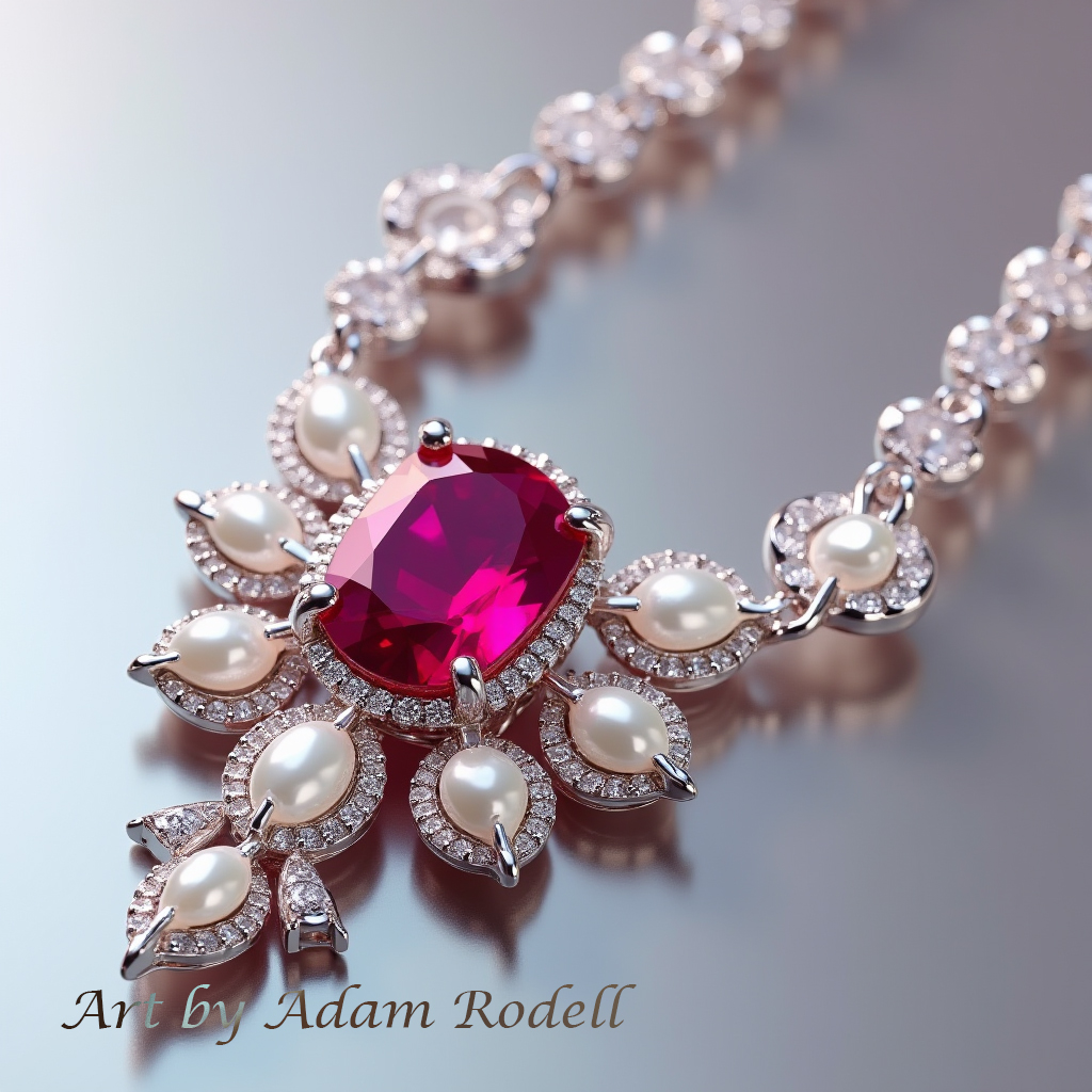 Ruby and Perls Necklace