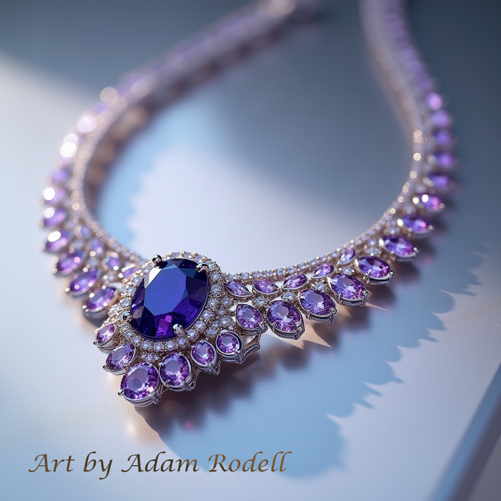 Sapphire and Amethyst Necklace