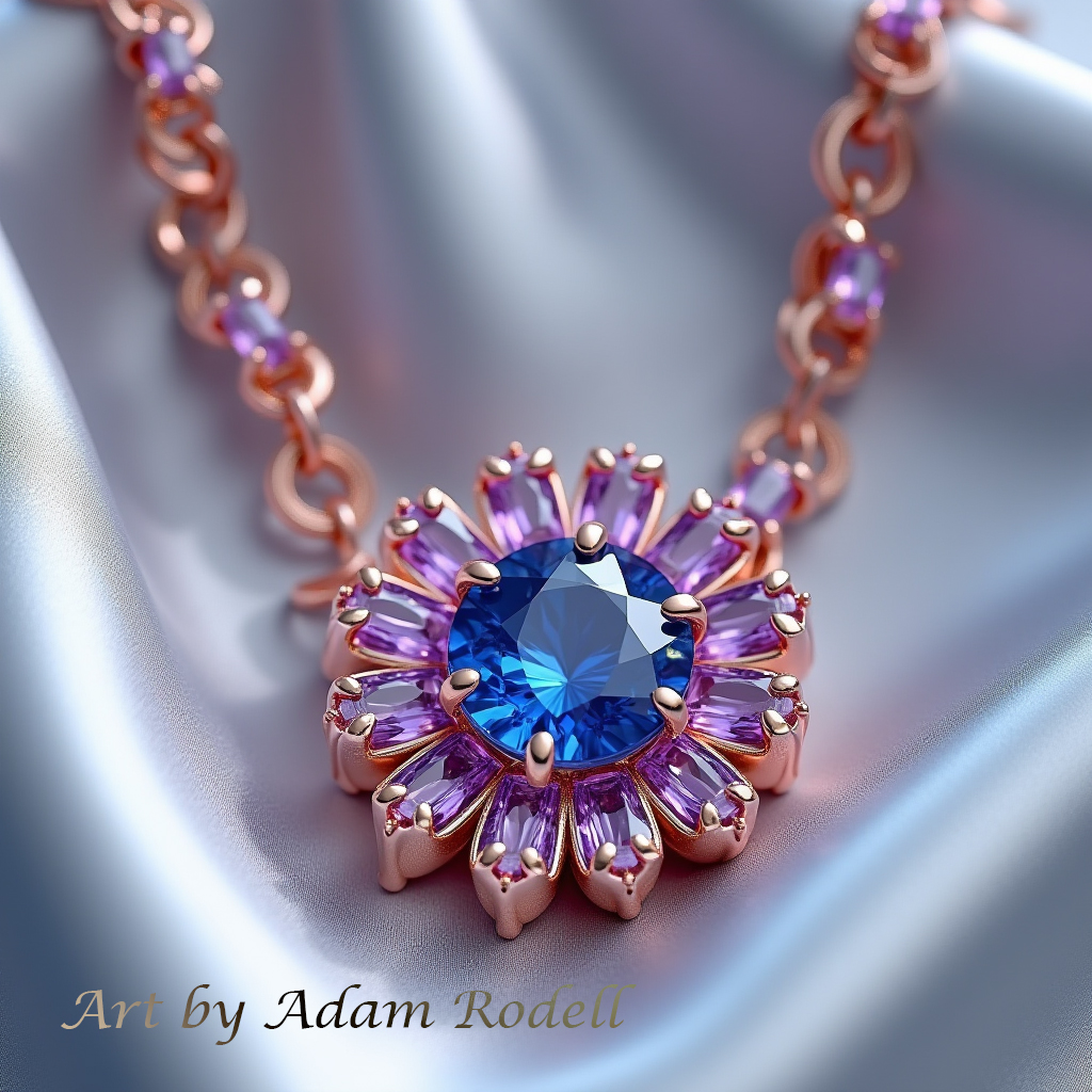 Sapphire and Amethyst Necklace