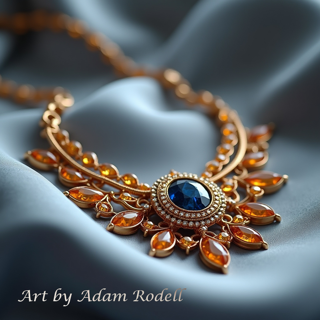 Sapphire and Citrine Necklace