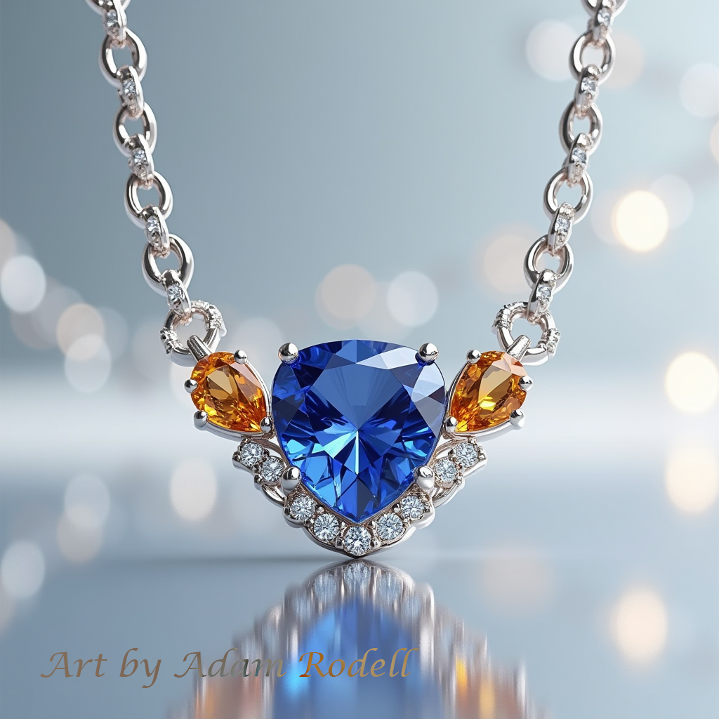 Sapphire and Citrine Necklace