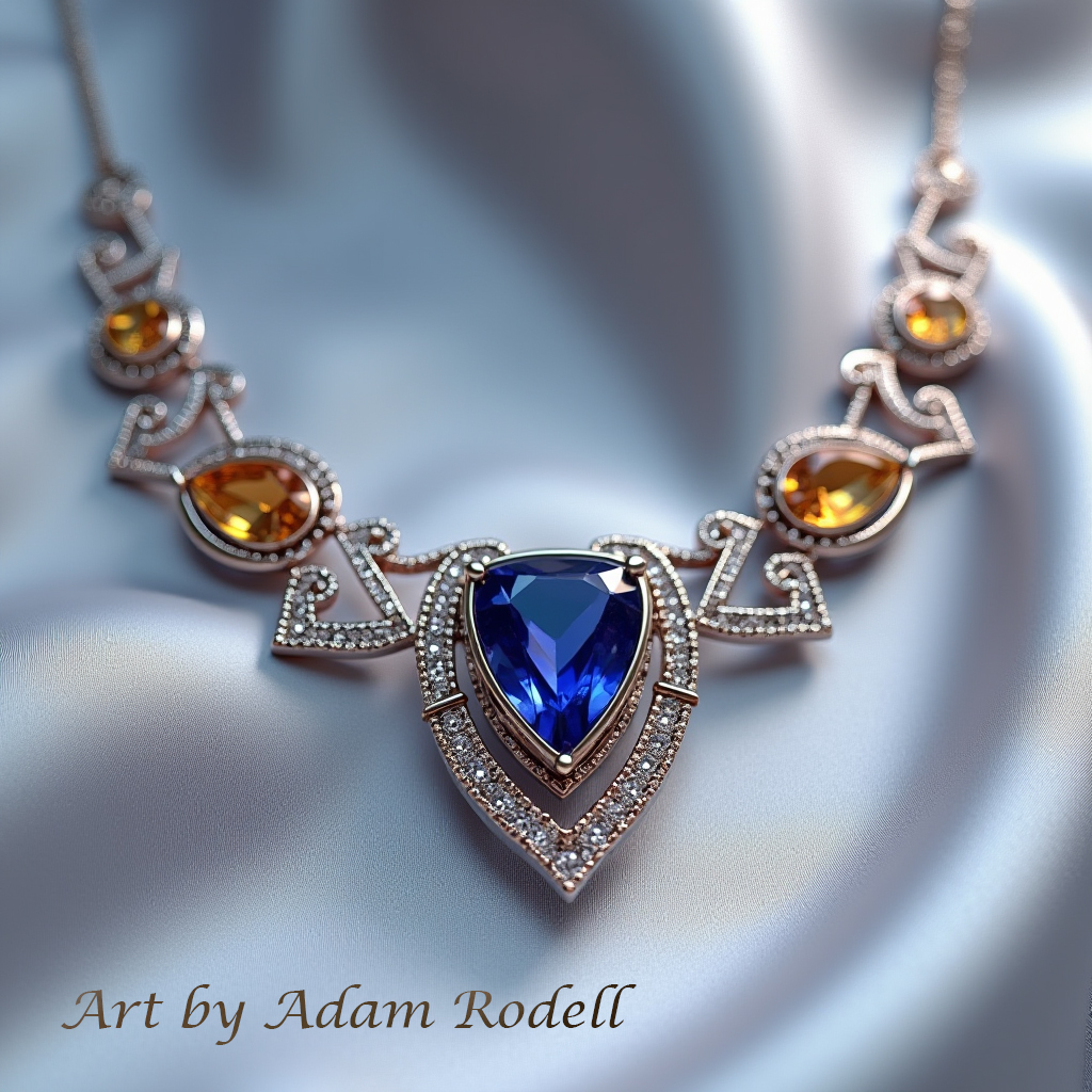 Sapphire and Citrine Necklace