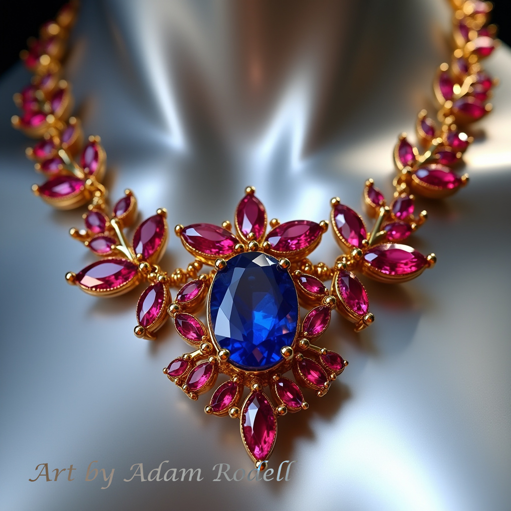 Sapphire and Ruby Necklace