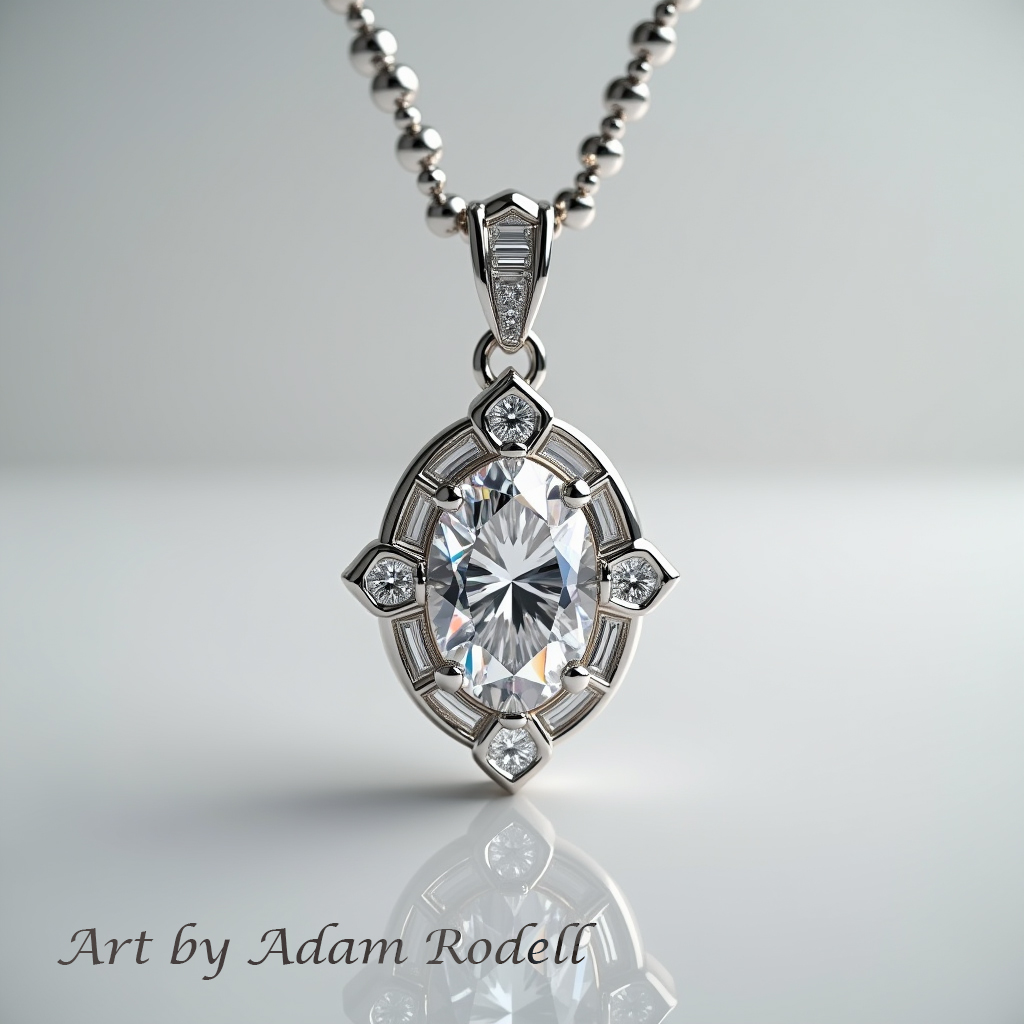 White Gold Diamond Pendant