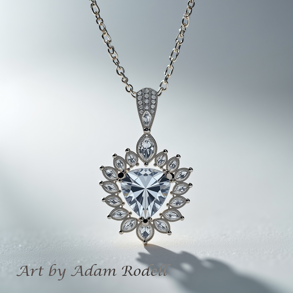 White Gold Diamond Pendant