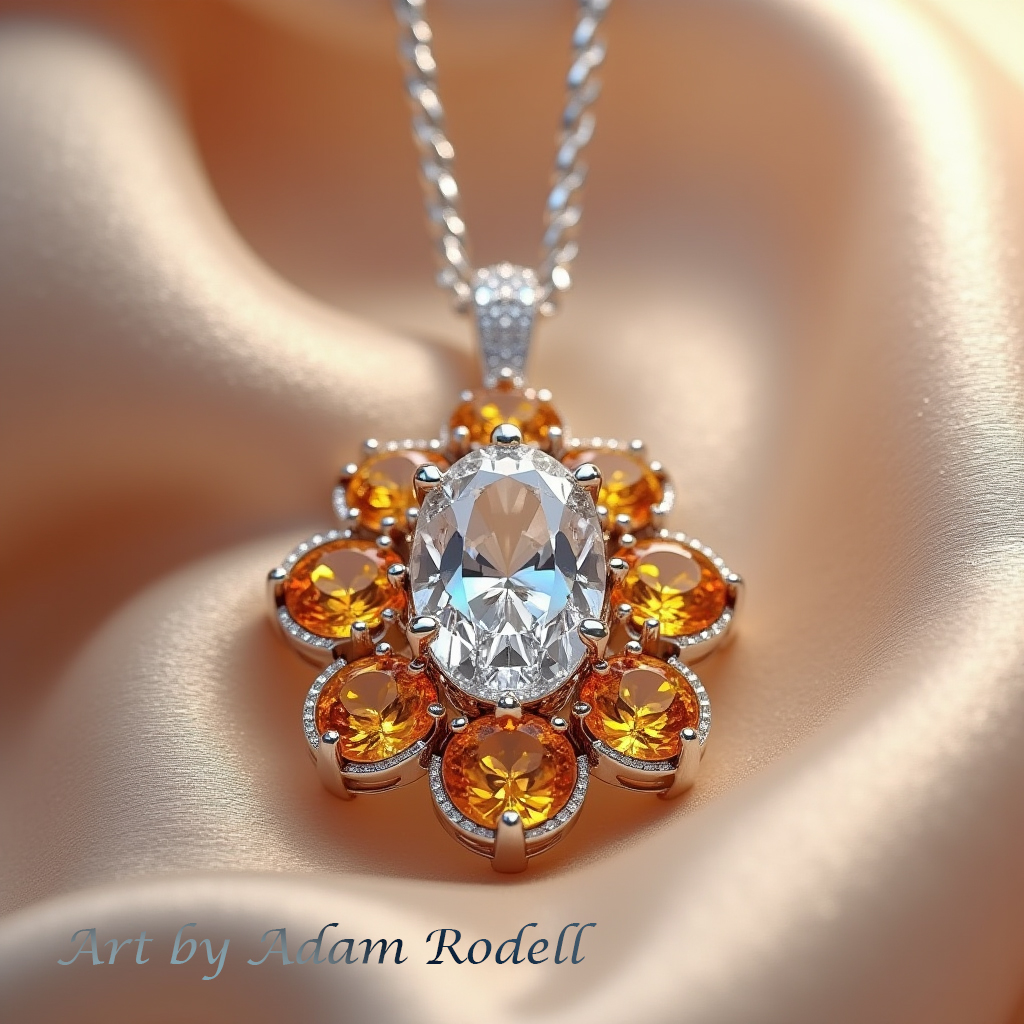 White Gold Diamond Pendant