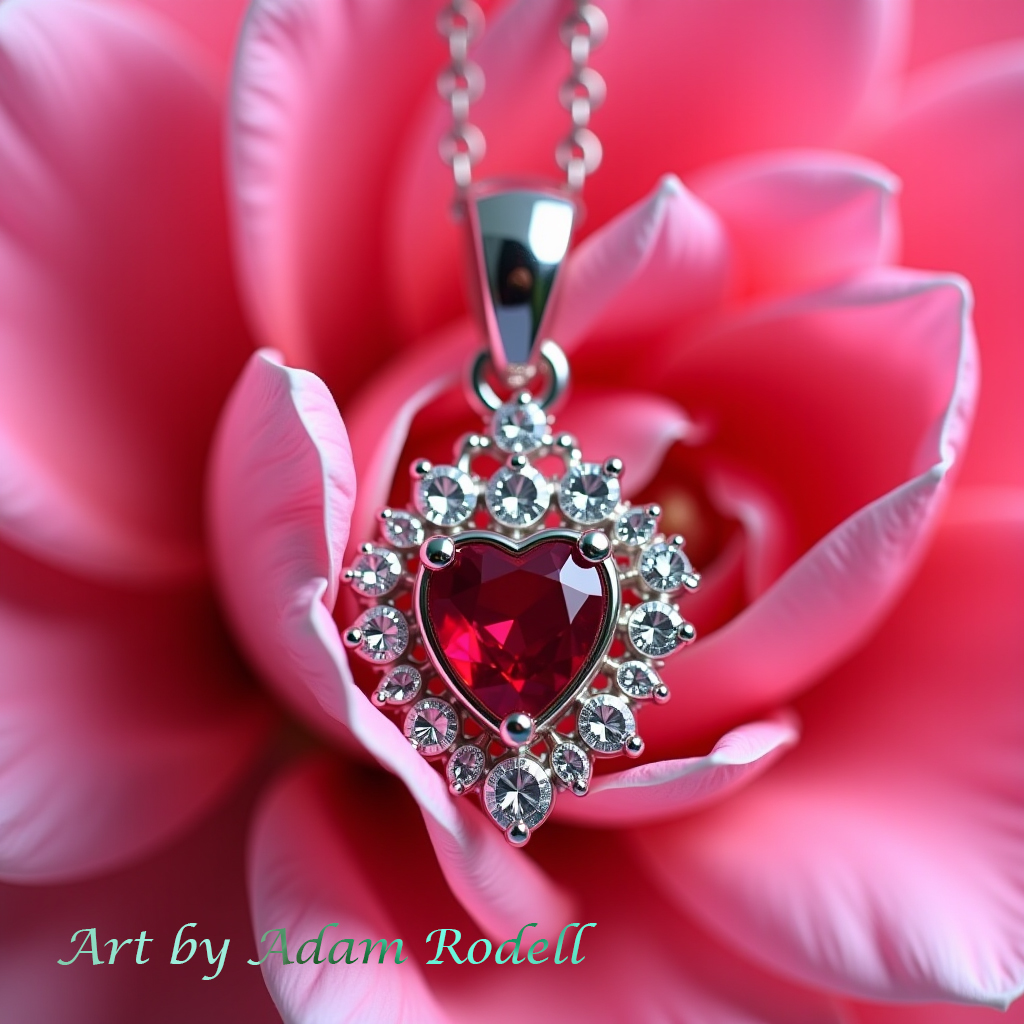 White Gold Ruby Pendant