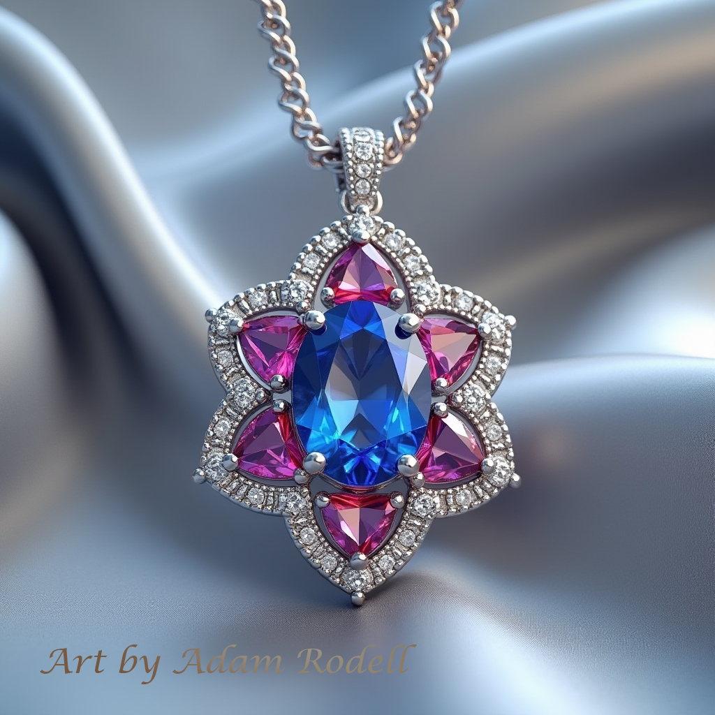 White Gold Sapphire Pendant