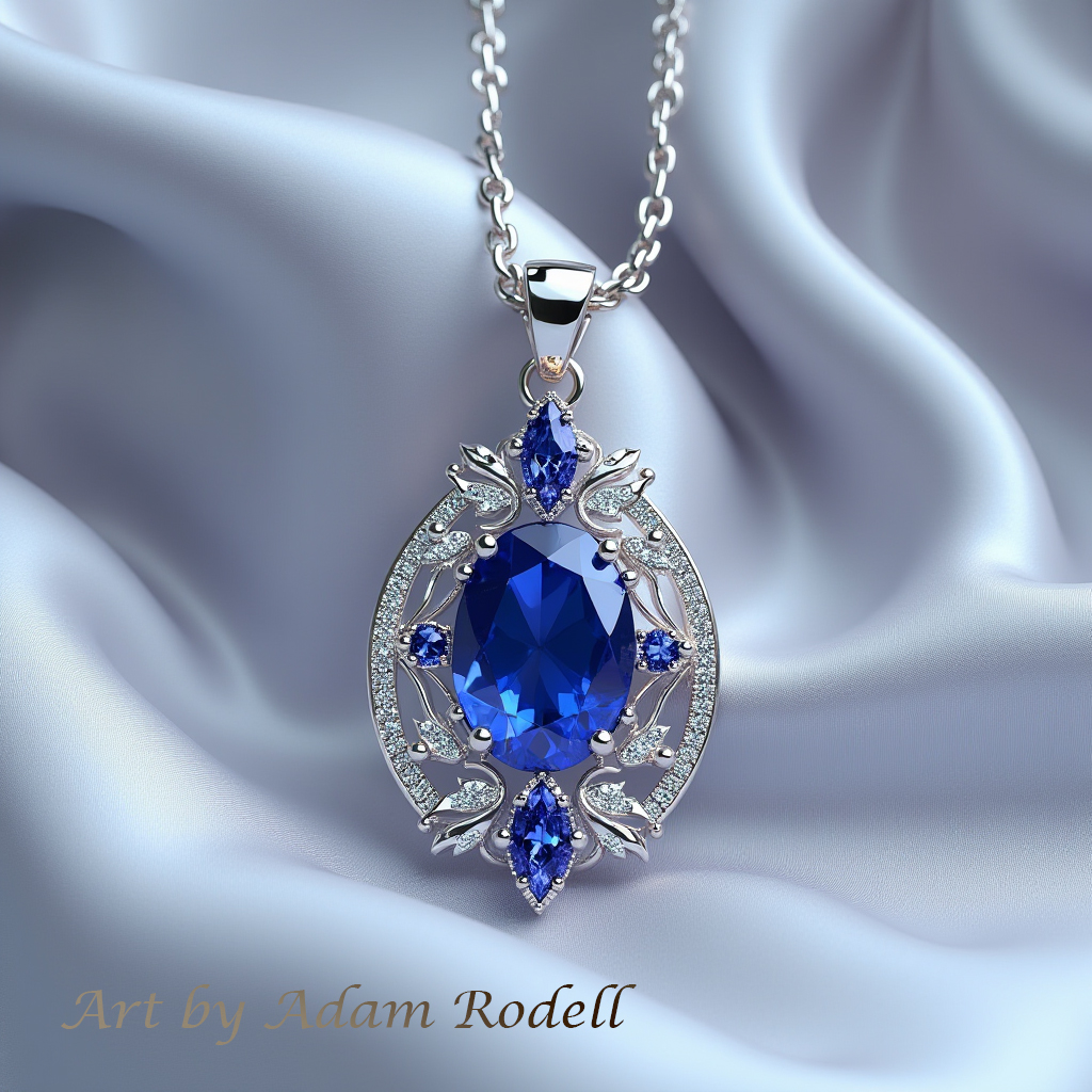 White Gold Sapphire Pendant