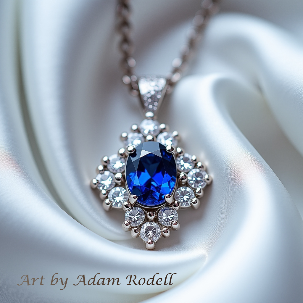 White Gold Sapphire Pendant