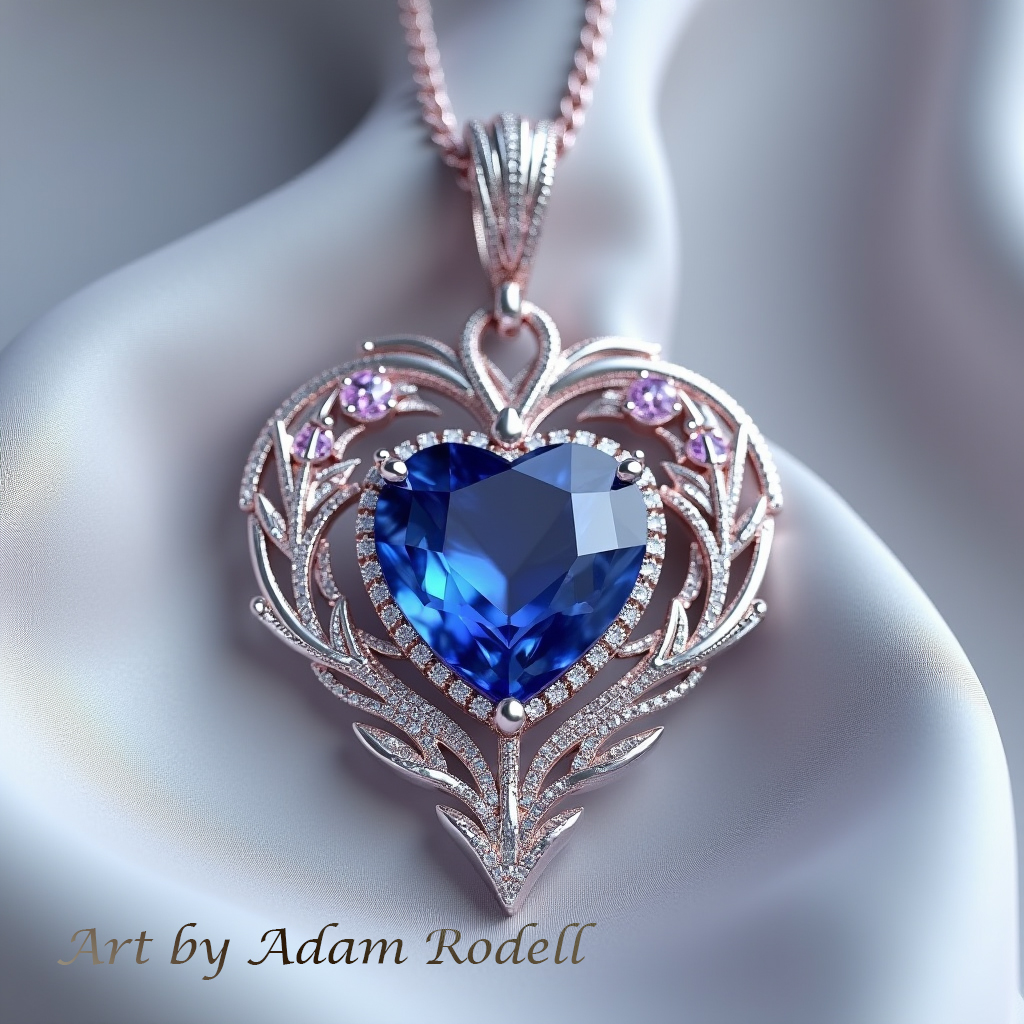 White Gold Sapphire Pendant