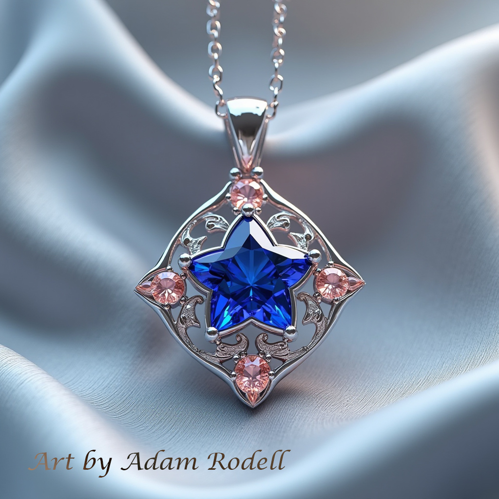 White Gold Sapphire Pendant