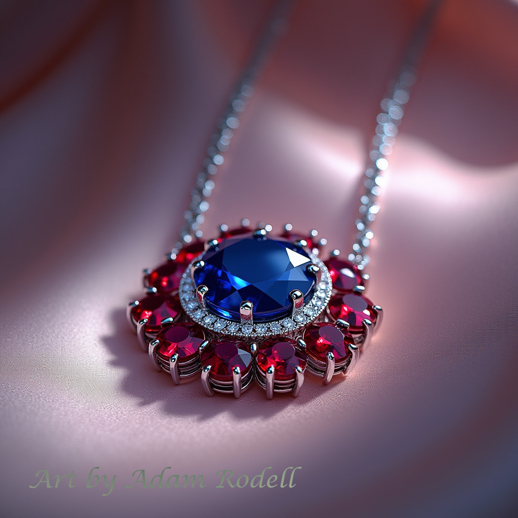 White Gold Sapphire Pendant