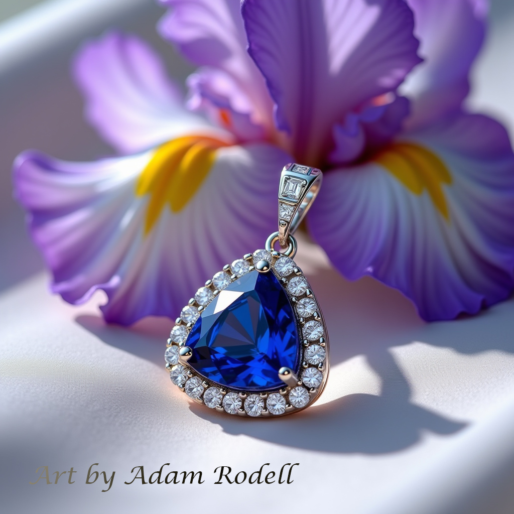 White Gold Sapphire Pendant