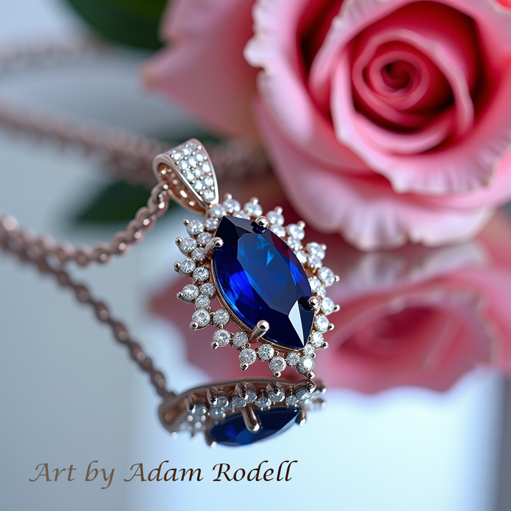 White Gold Sapphire Pendant