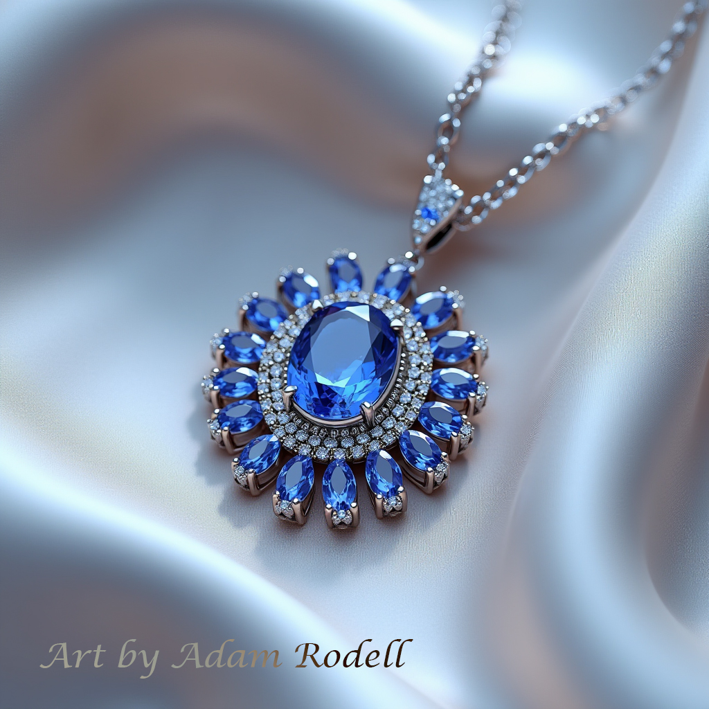 White Gold Sapphire Pendant