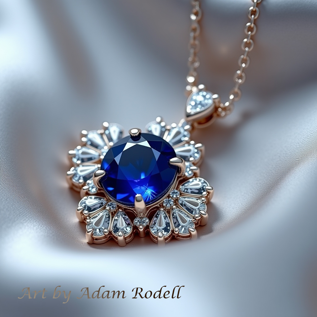 White Gold Sapphire Pendant