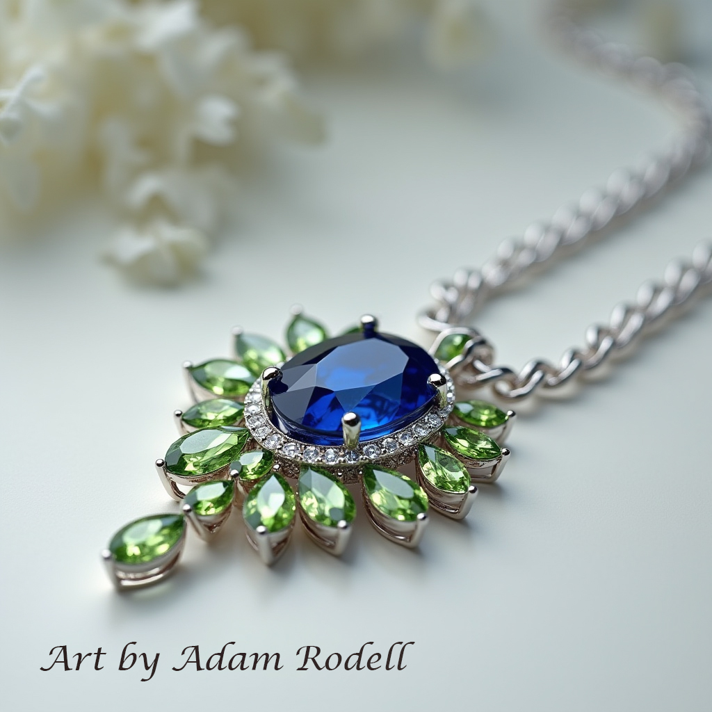 White Gold Sapphire Pendant