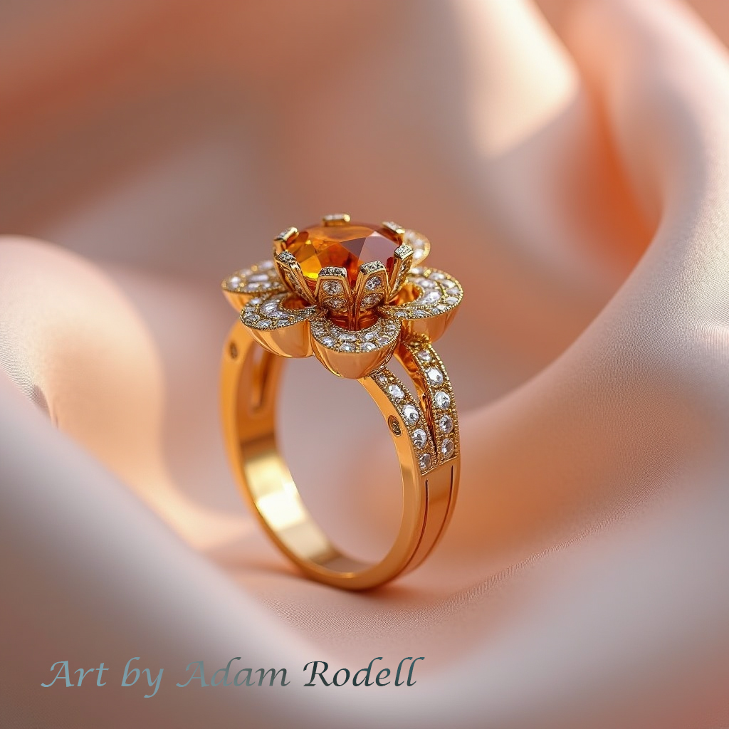 Yellow Gold Ring with Citrine