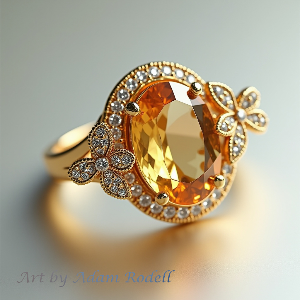 Yellow Gold Ring with Citrine