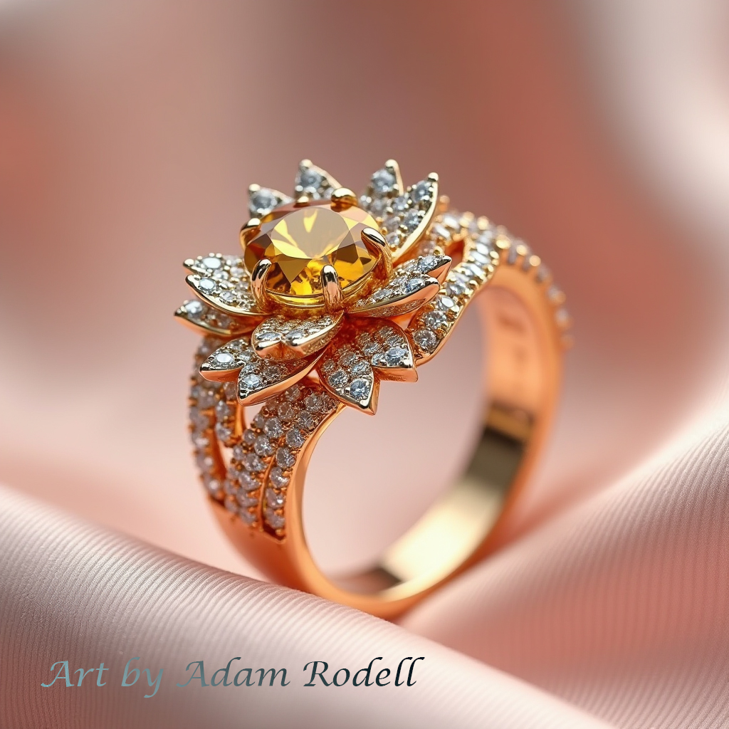 Yellow Gold Ring with Citrine