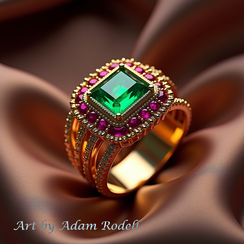 Yellow Gold Ring with Emerald