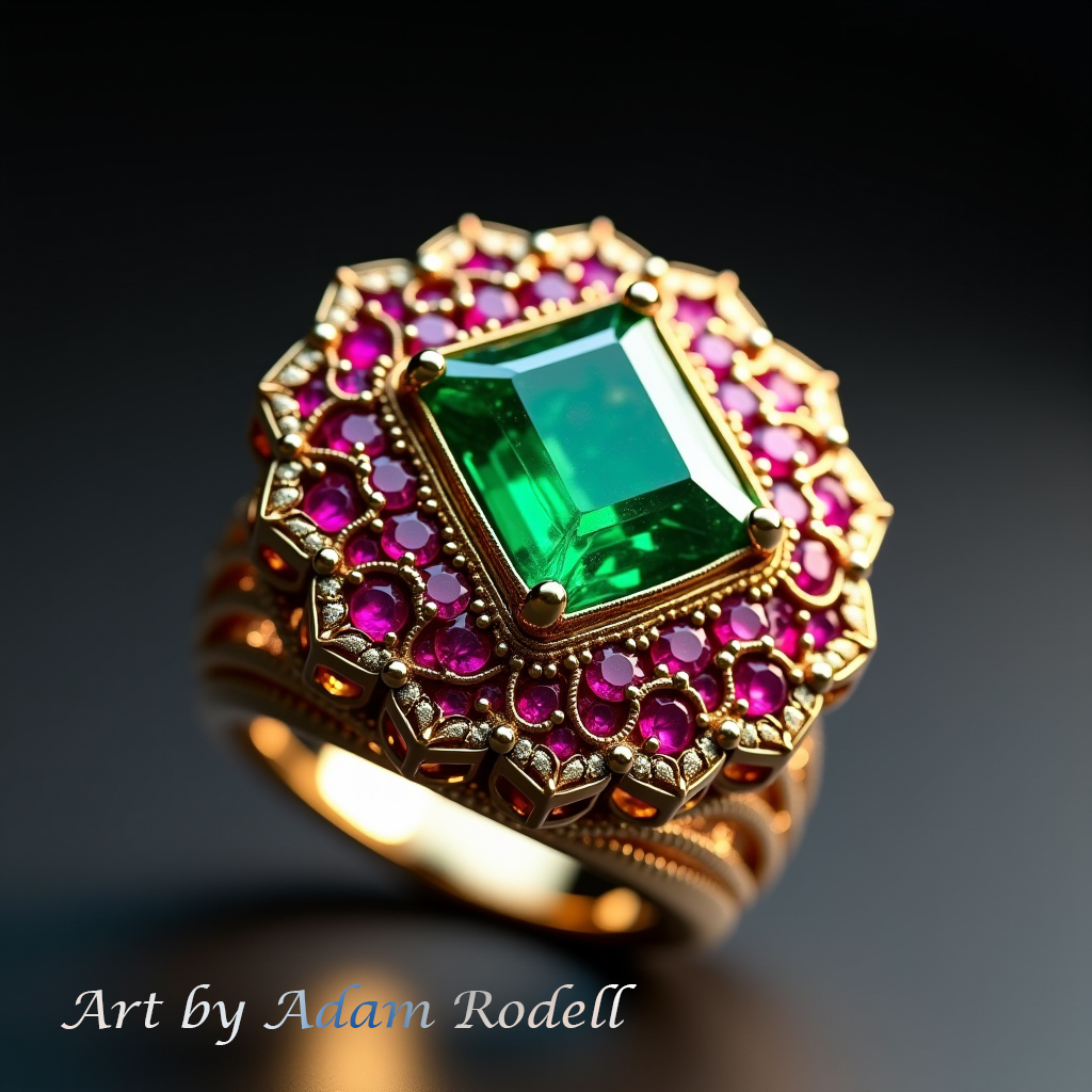 Yellow Gold Ring with Emerald