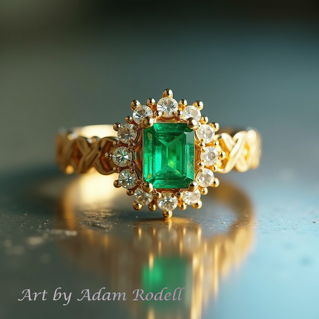 Yellow Gold Ring with Emerald