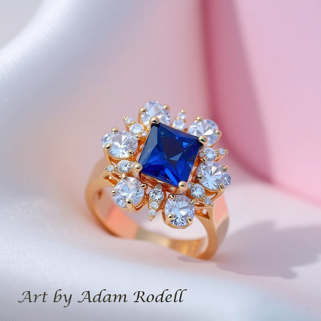 Yellow Gold Ring with Sapphire