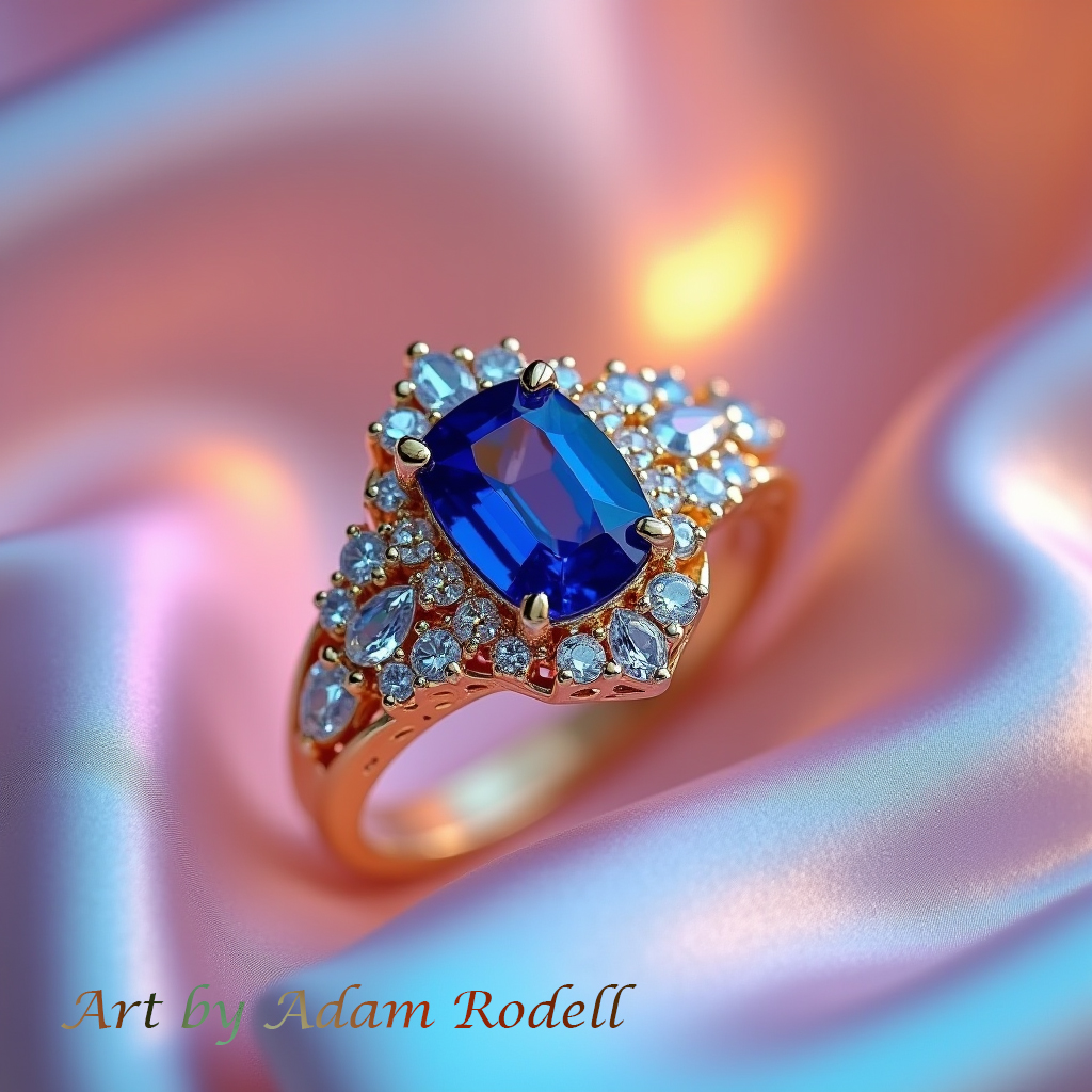 Yellow Gold Ring with Sapphire