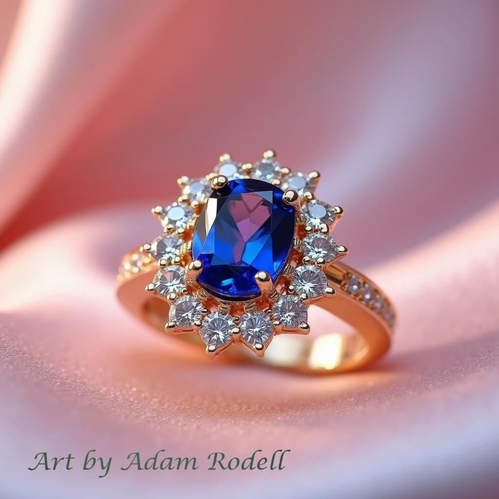 Yellow Gold Ring with Sapphire