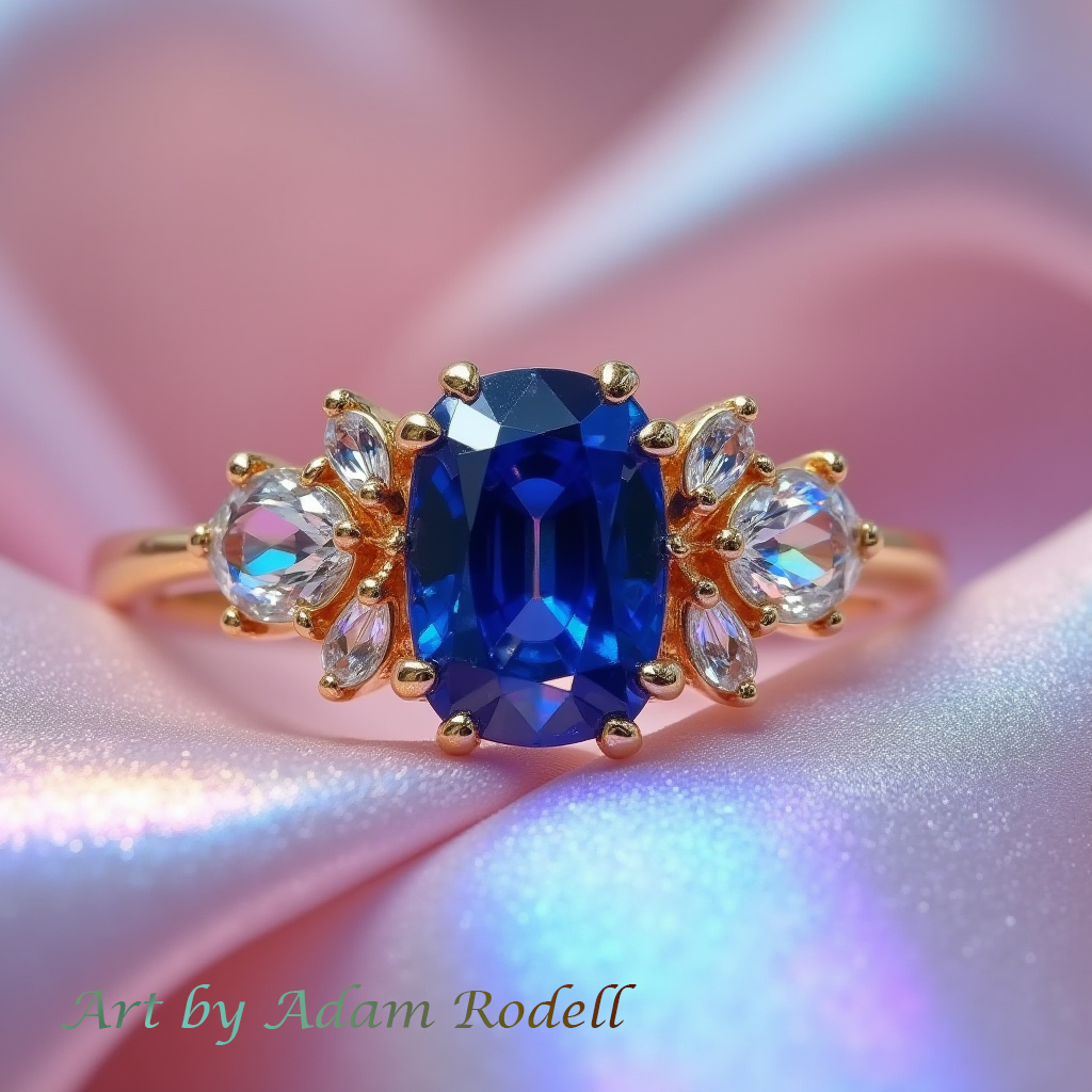 Yellow Gold Ring with Sapphire