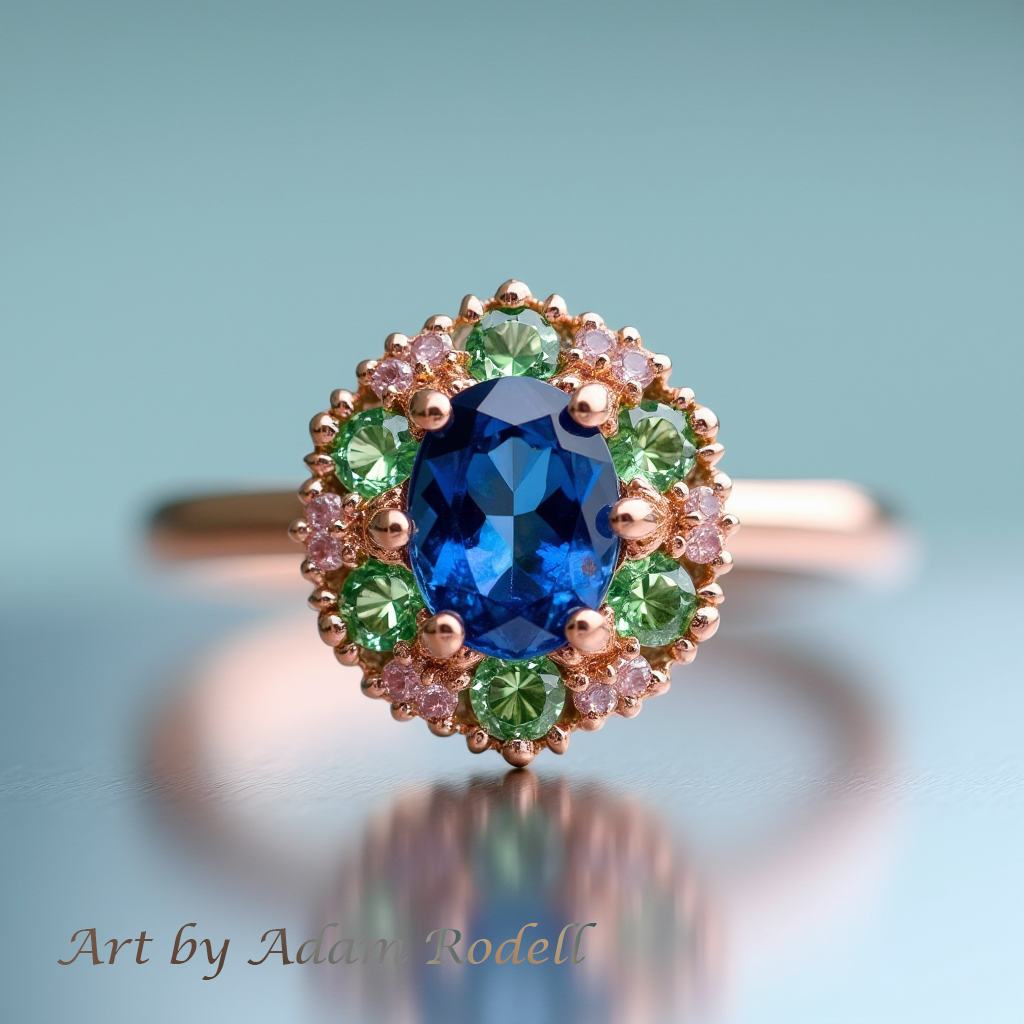 Yellow Gold Ring with Sapphire