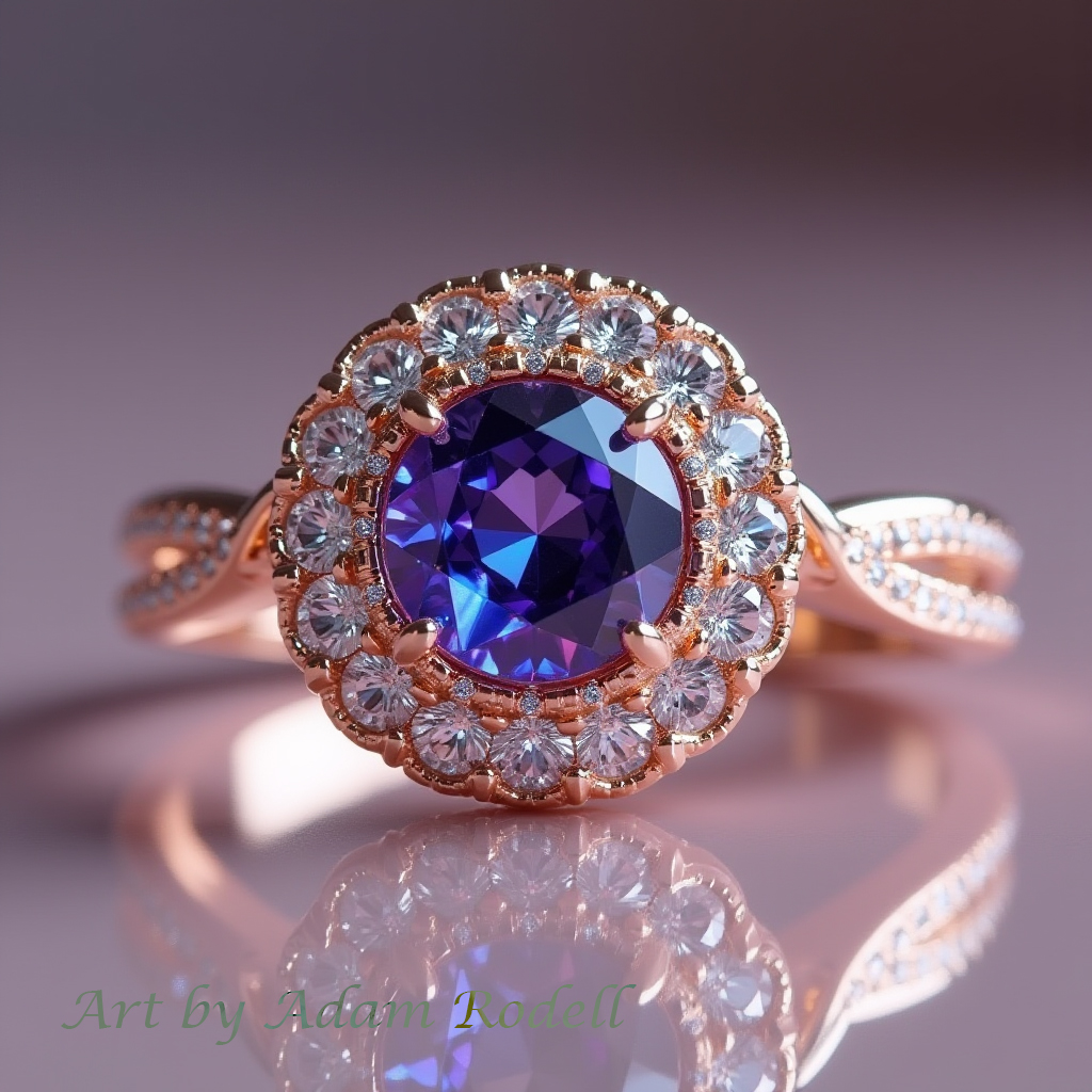 Yellow Gold Ring with Sapphire