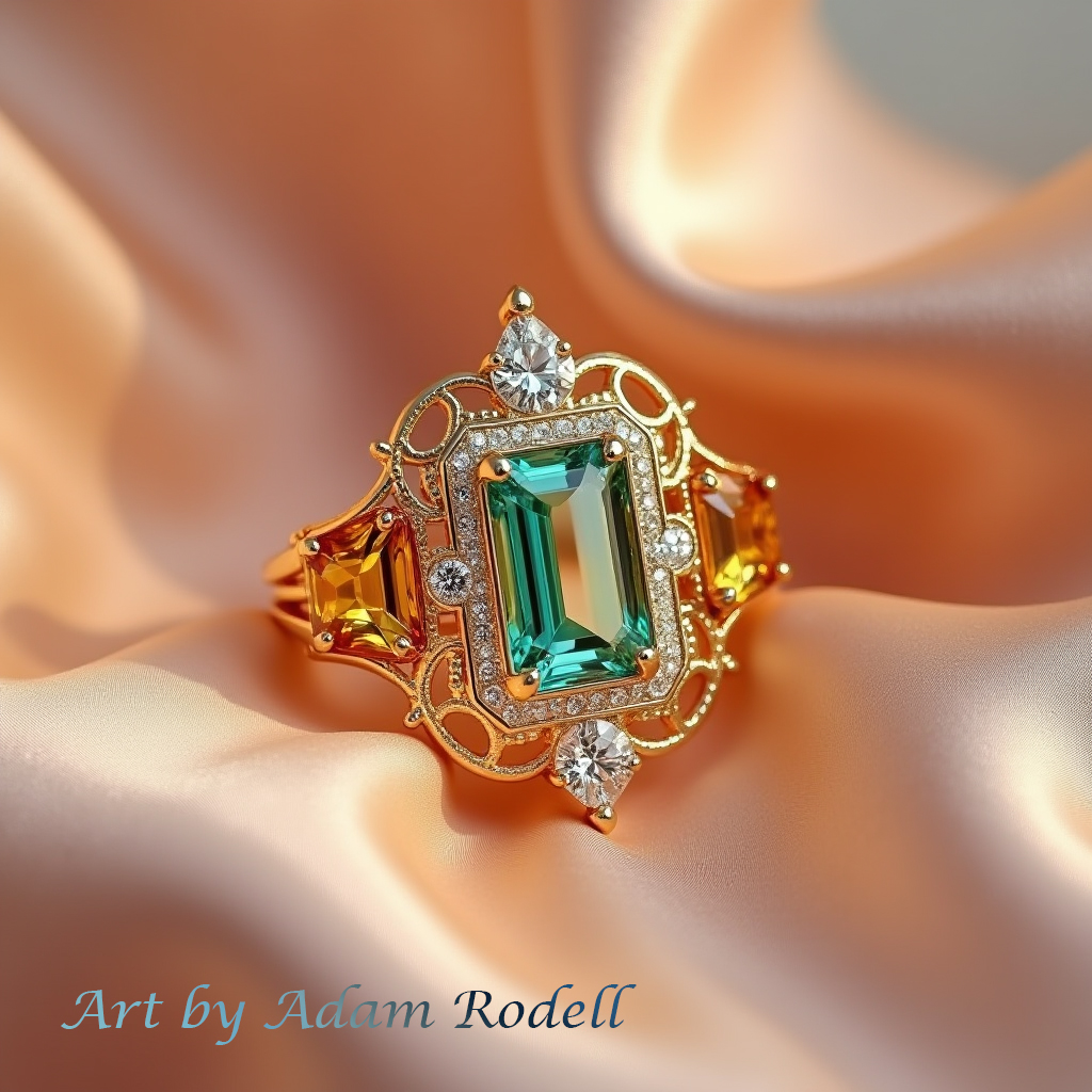 Yellow Gold Ring with Tourmaline