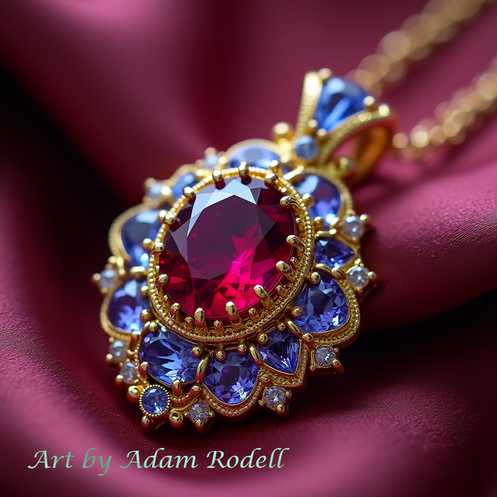 Yellow Gold Ruby Pendant