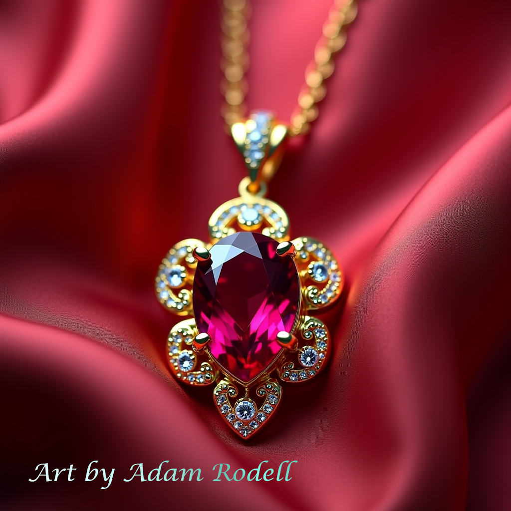 Yellow Gold Ruby Pendant